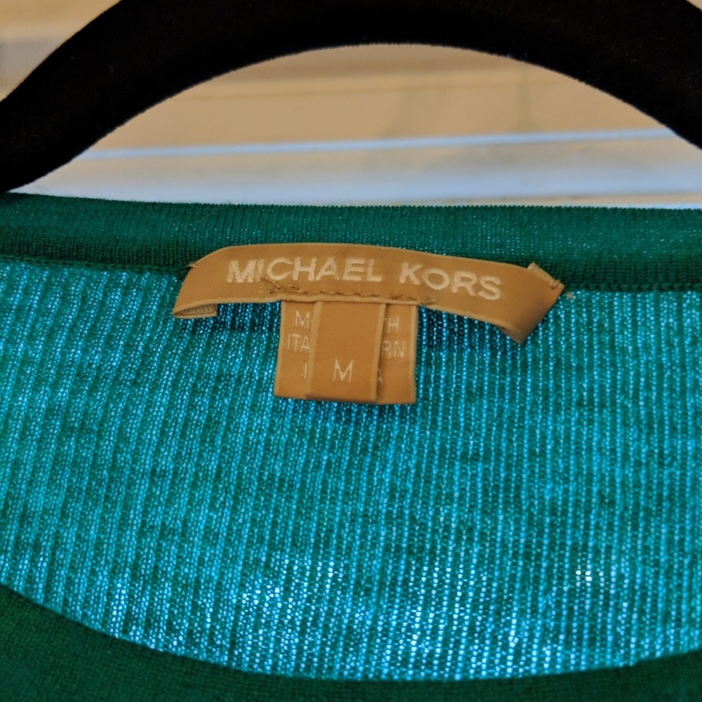 Michael Kors green knit sweater size M